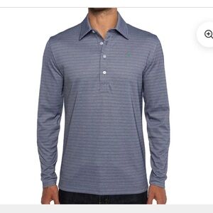 Criquet Long Sleeve Range Polo Pima Cotton Blend Preppy Striped Size XL